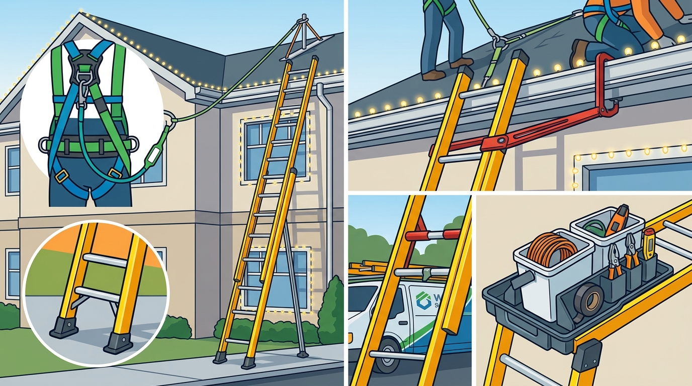 Height Safety Protocols for Holiday Light Installers