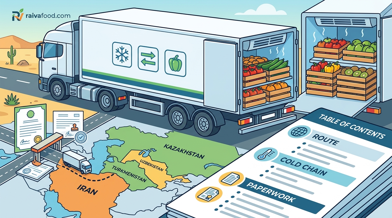 Shipping Fresh Produce from Iran to Central Asia by Truck and