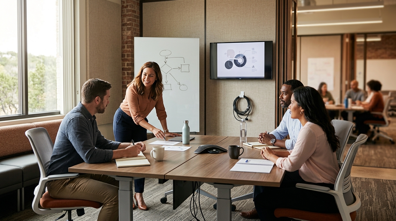 Flexible Breakout Rooms for Employee Workshops Near Austin