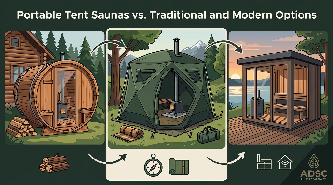 Portable Tent Saunas vs. Traditional and Modern Options