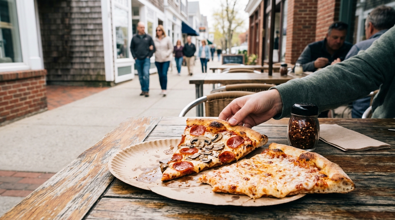 Fresh Pizza Slices for Quick Lunch in Falmouth
