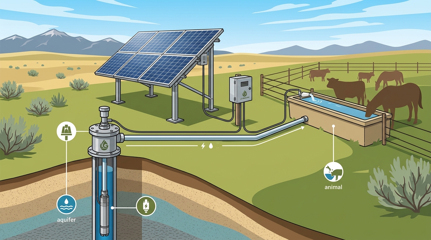 Solar Well Pump and Livestock Watering System Cost in Wyoming