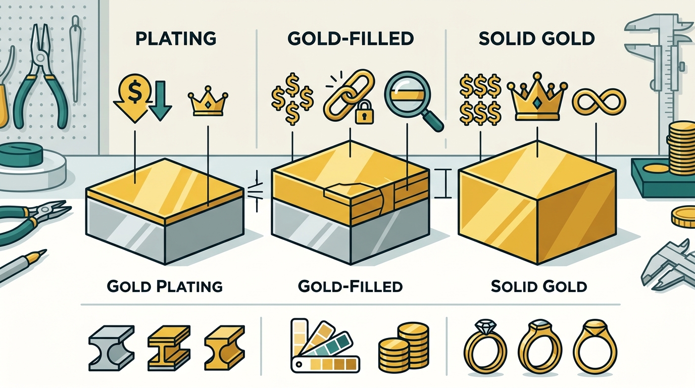 Gold-Filled vs Gold Plating vs Solid Gold: A Practical 2026