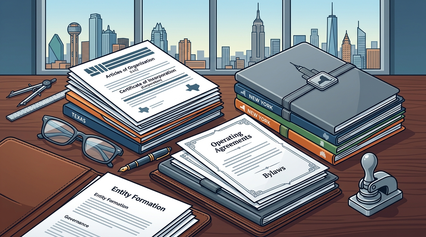 Essential Formation Documents for New Texas and New York