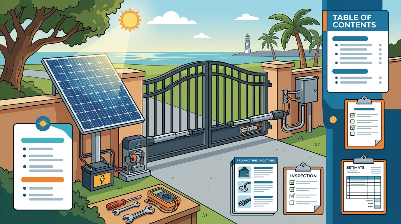 Solar vs Electric Gate Operators: Galveston County Guide