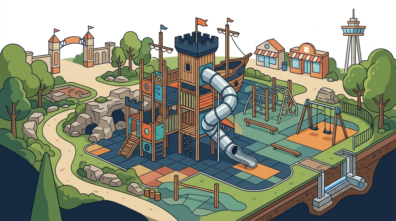 Custom Playground Design and Build for UK Leisure Attractions