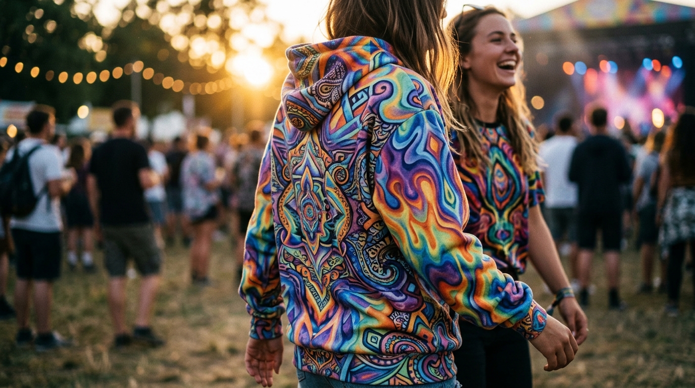 Who Makes Trippy Rainbow Kaleidoscope Clothing?