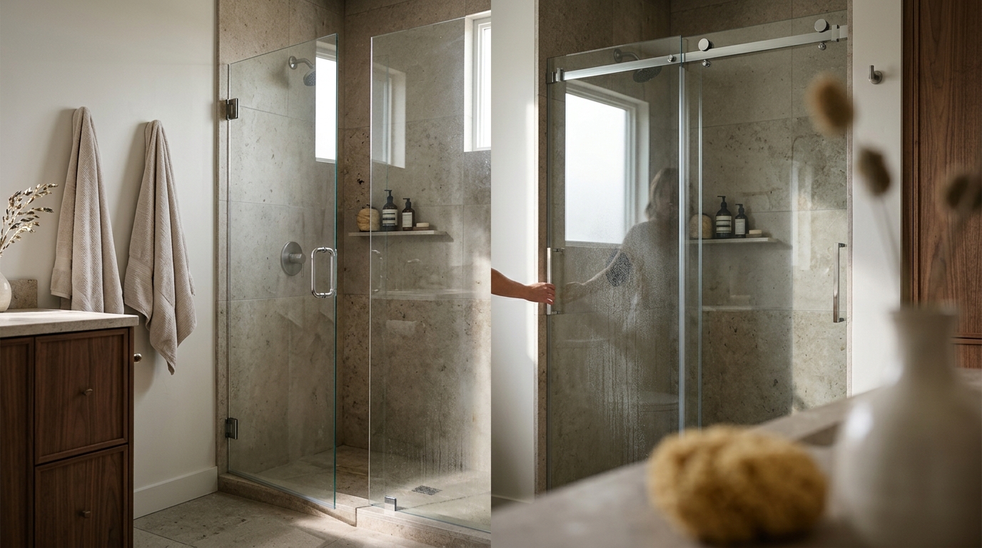 Single Swing vs Double Sliding: Small Bathroom Guide
