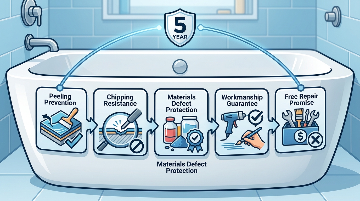 What Does a Five Year Bathtub Reglazing Warranty Actually Cover?