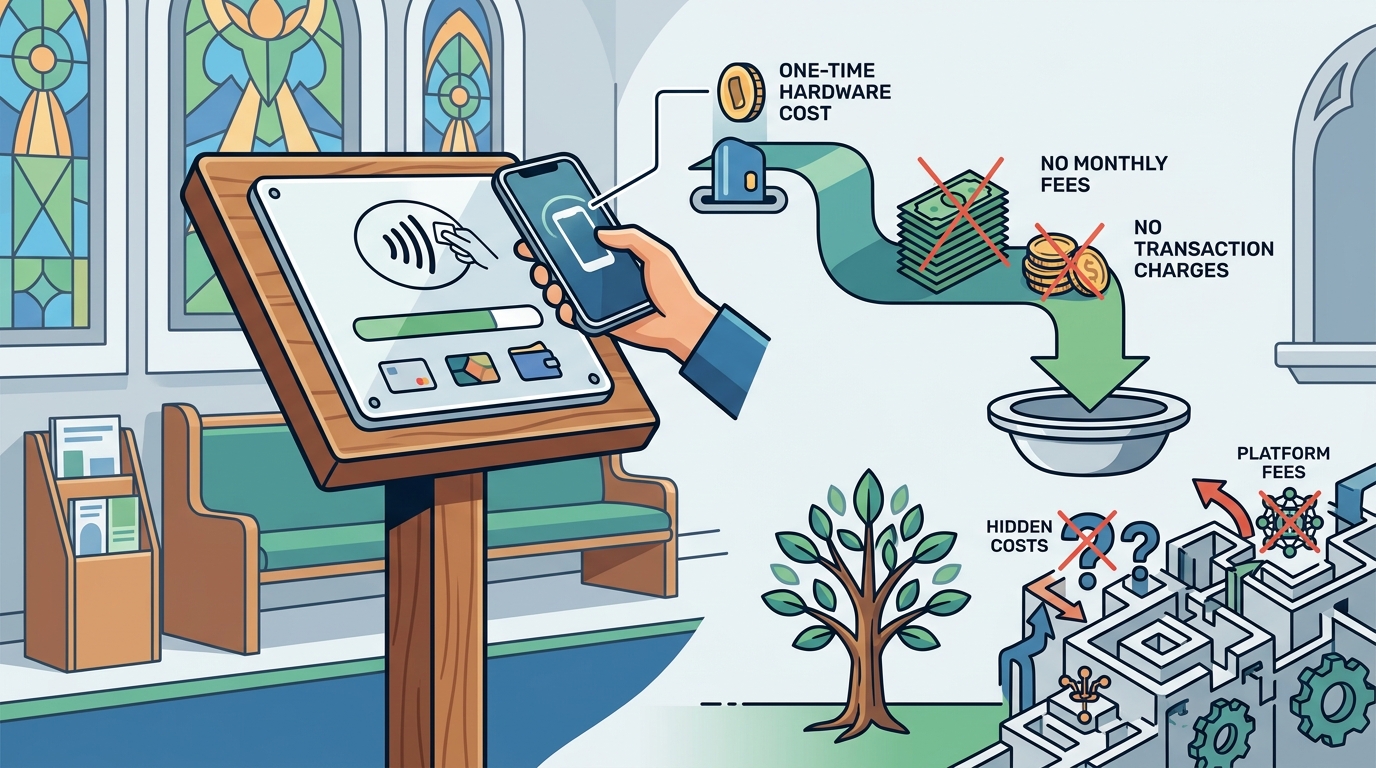 NFC Tap for Churches Without Fees: The 2026 Guide