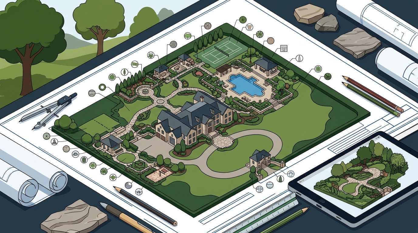 Landscape Design in Morris County NJ for Large Estates