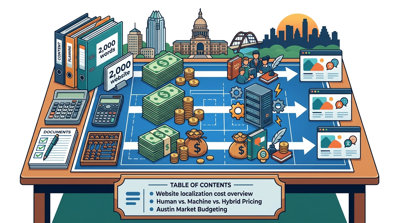 Website Translation Cost for 2000 Words in Austin, Texas