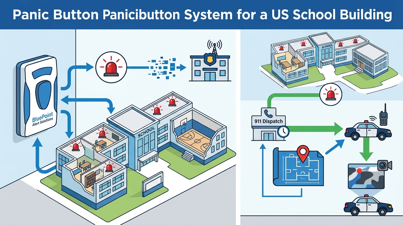 Panic Button System for US Schools: Lockdown and Police Alert