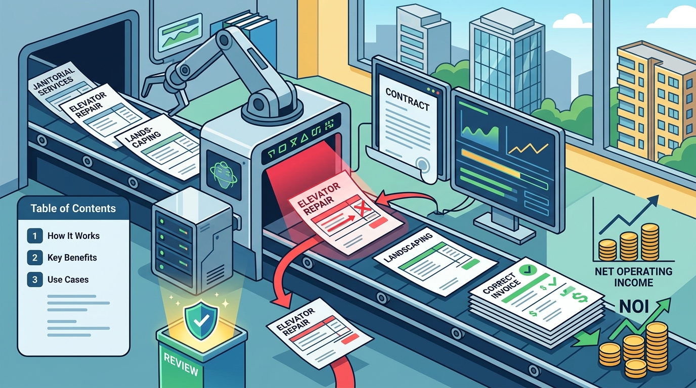 Automated Invoice Review and Overcharge Detection for CRE