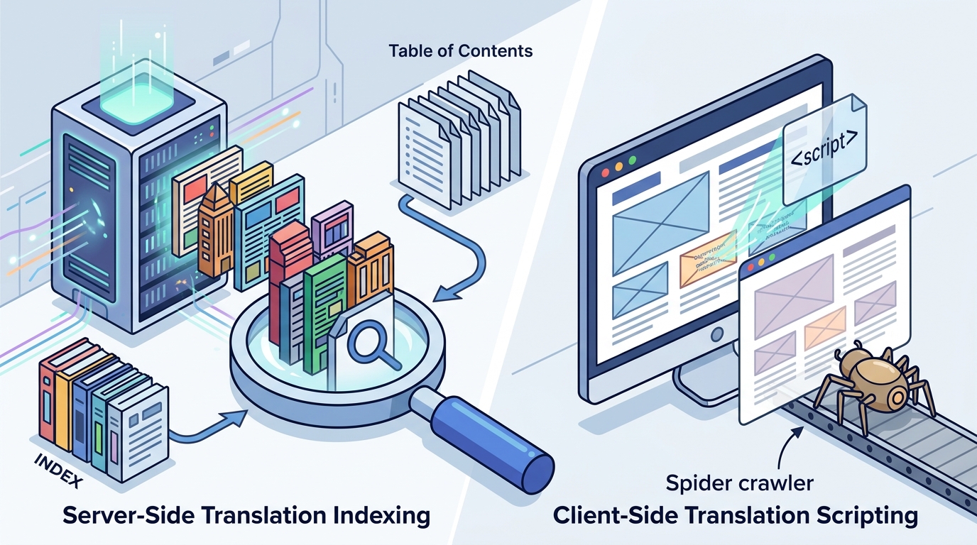 Server-Side vs Client-Side Translation: Search Engine Indexing
