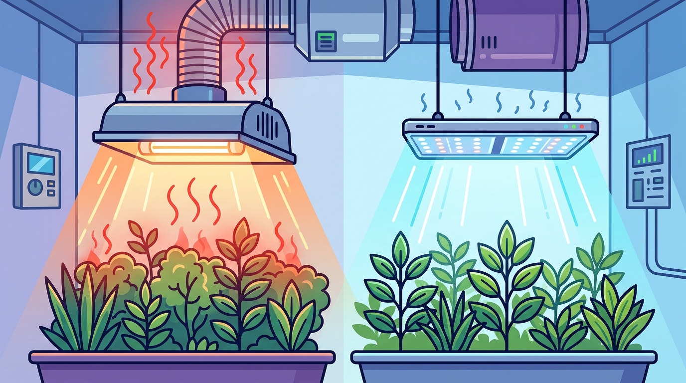 LED Grow Lights vs Traditional Options: Heat Management