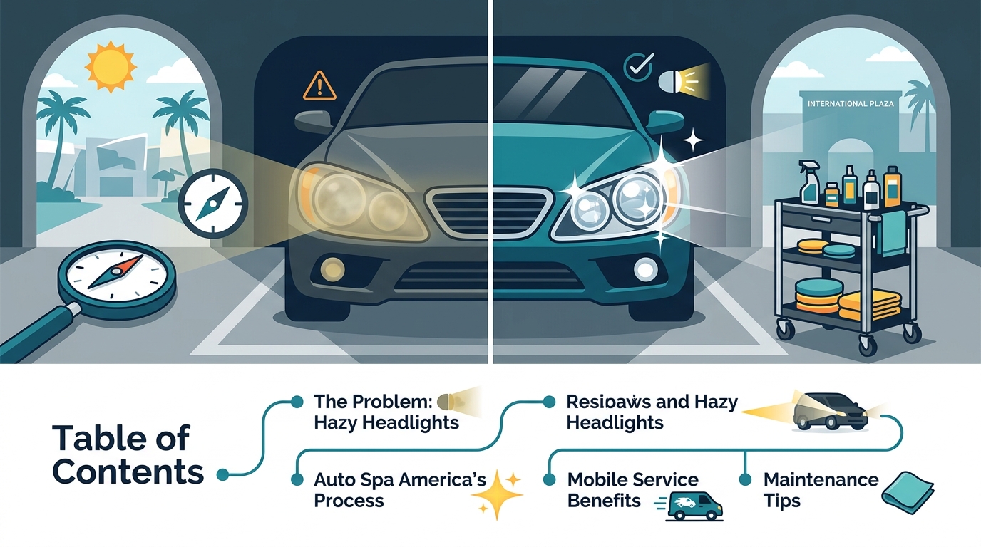 Headlight Restoration Near International Plaza Tampa