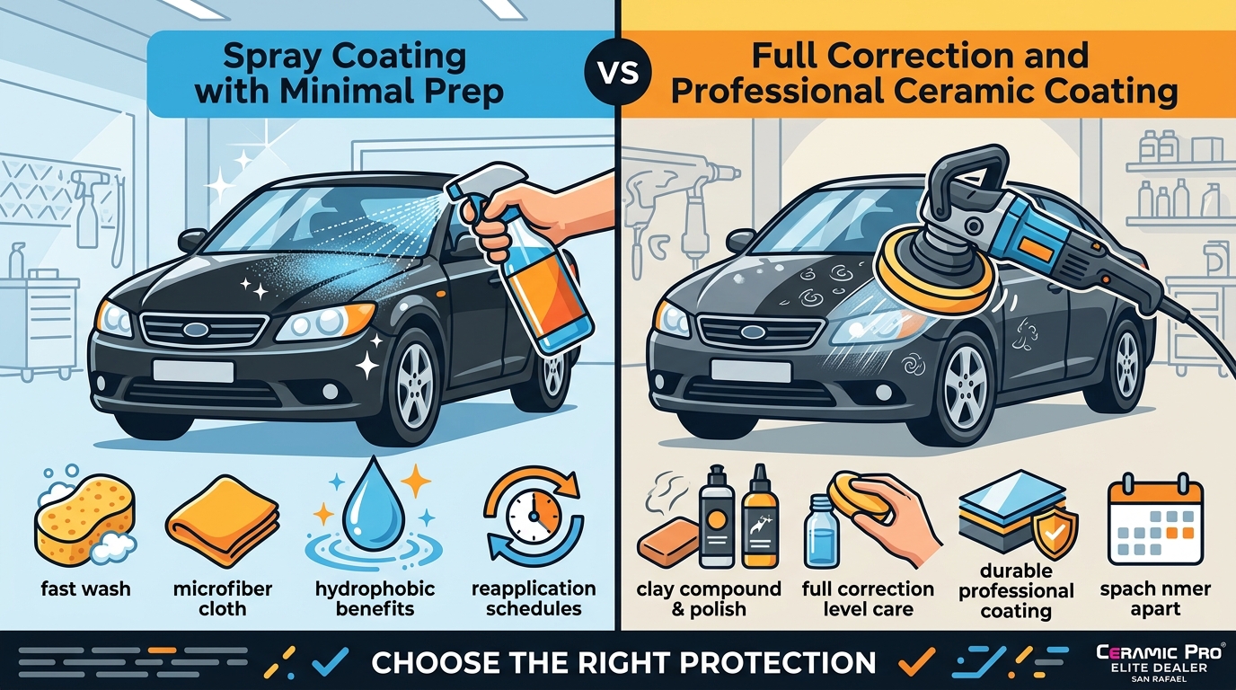 Ceramic Coating for Daily Drivers: Spray vs. Full Correction
