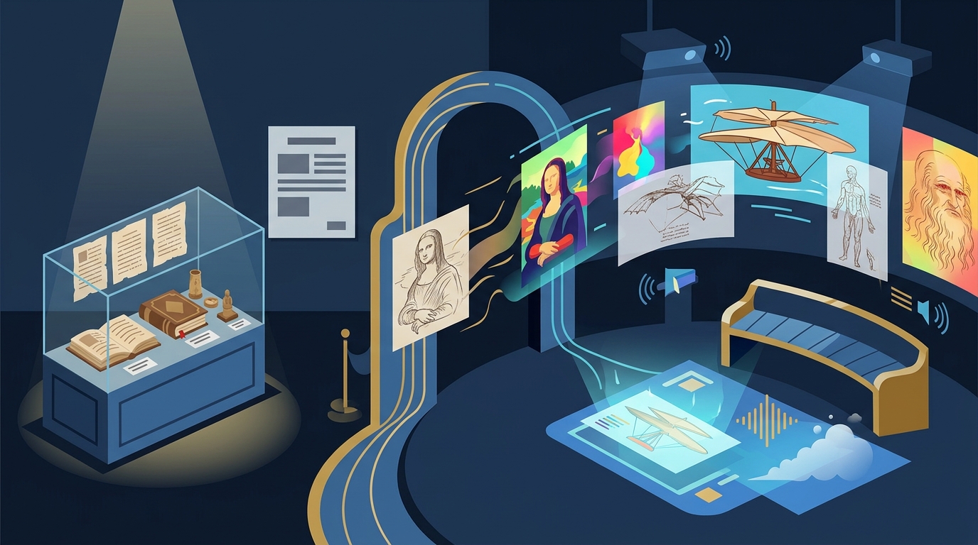 Immersive Digital Storytelling vs Traditional Leonardo da Vinci
