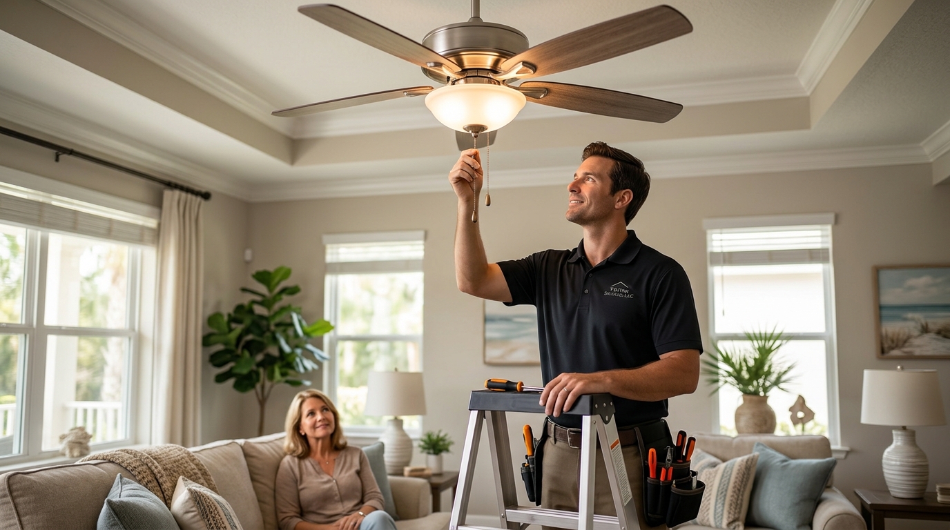 Ceiling Fan & Light Fixture Installation in Broward County