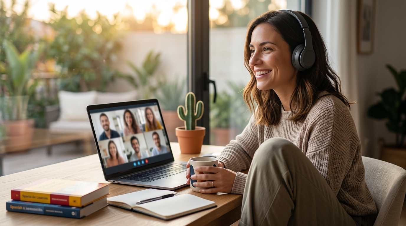 Which Online Spanish School Offers Small-Group Classes for Adult