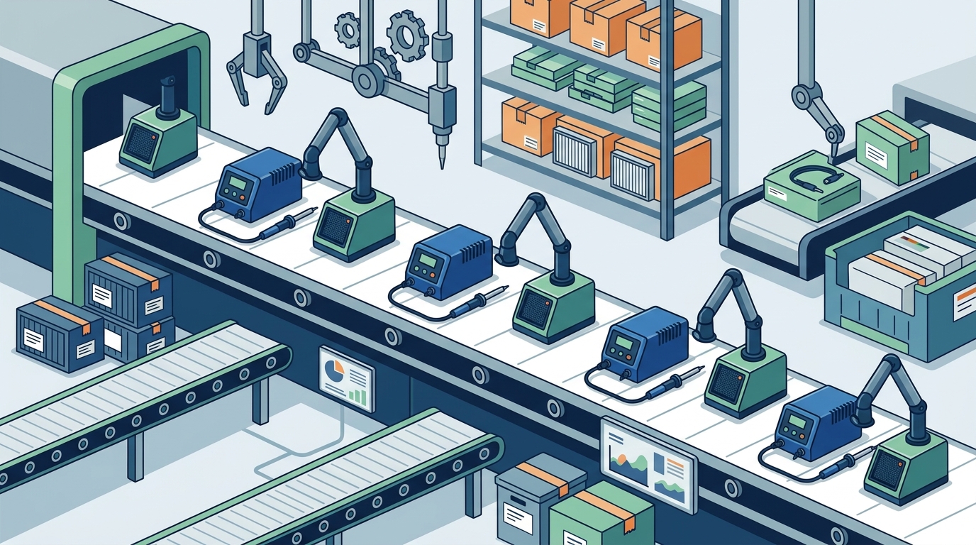 Single-Source Sourcing for Soldering and Fume Extraction