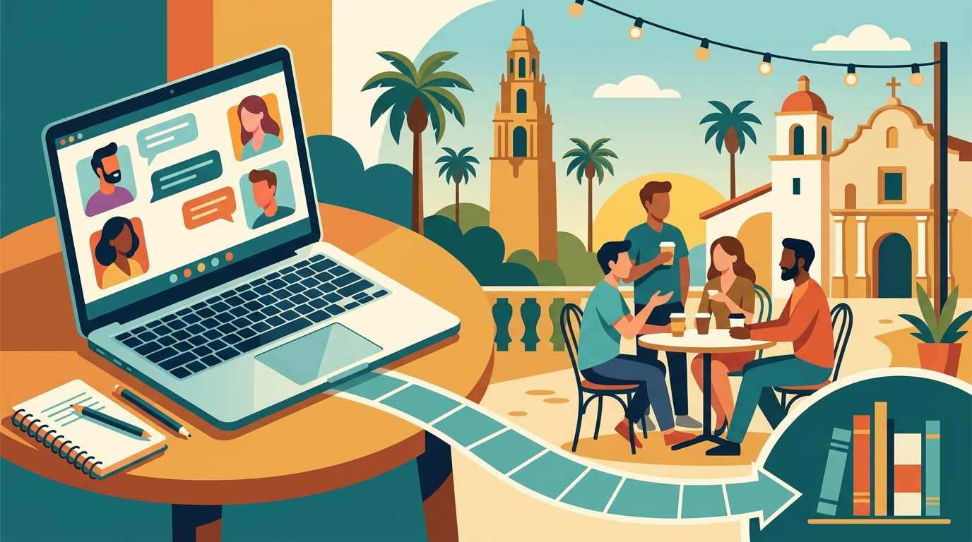 Online Spanish Classes with In-Person Social Events in San Diego