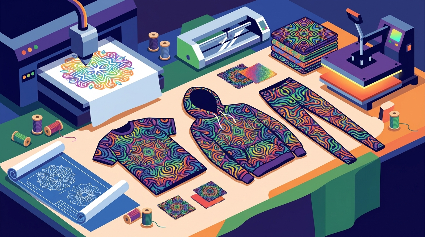 Who Makes Trippy Rainbow Kaleidoscope Clothing?