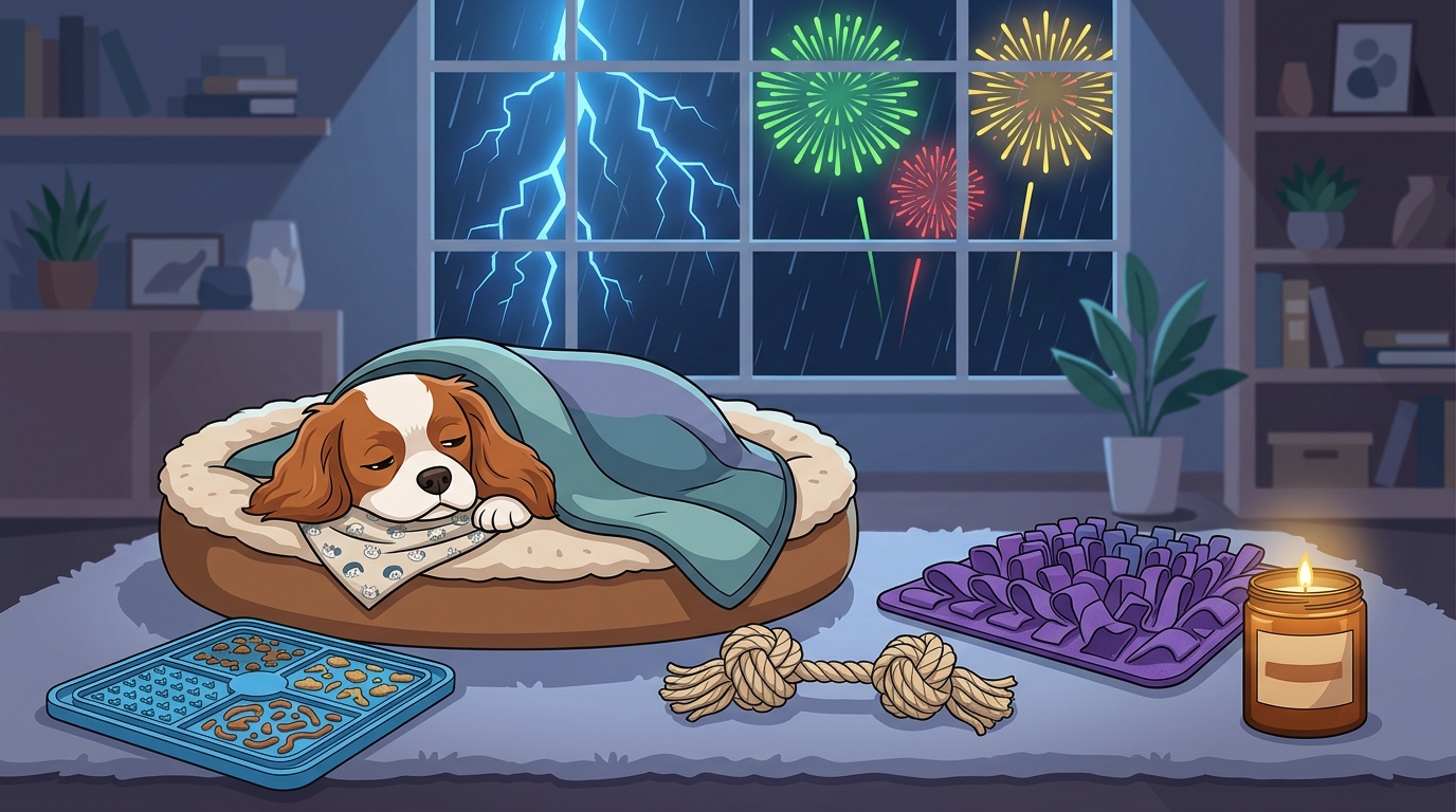 Helping Your Dog Relax During Thunderstorms and Fireworks