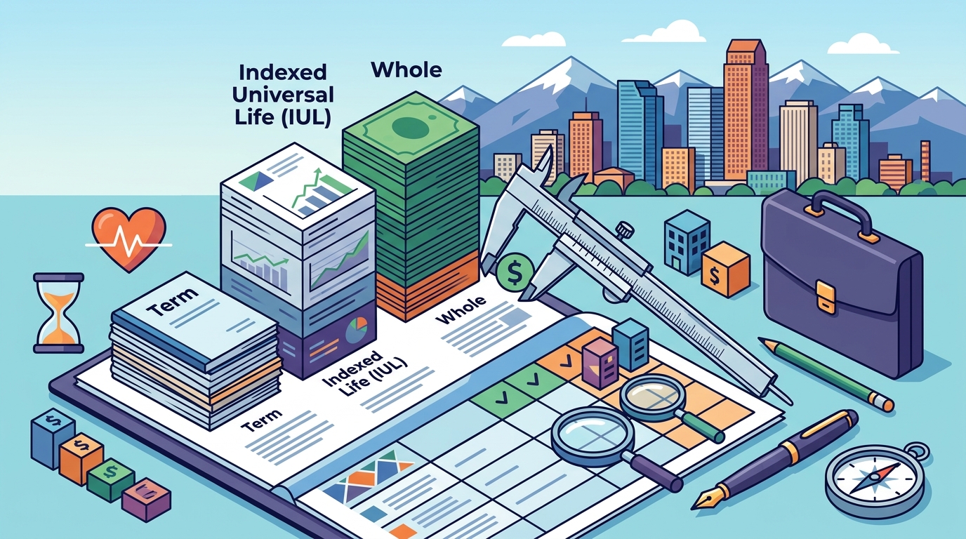 Comparing Life Insurance Rates in Denver: Term, IUL, and Whole
