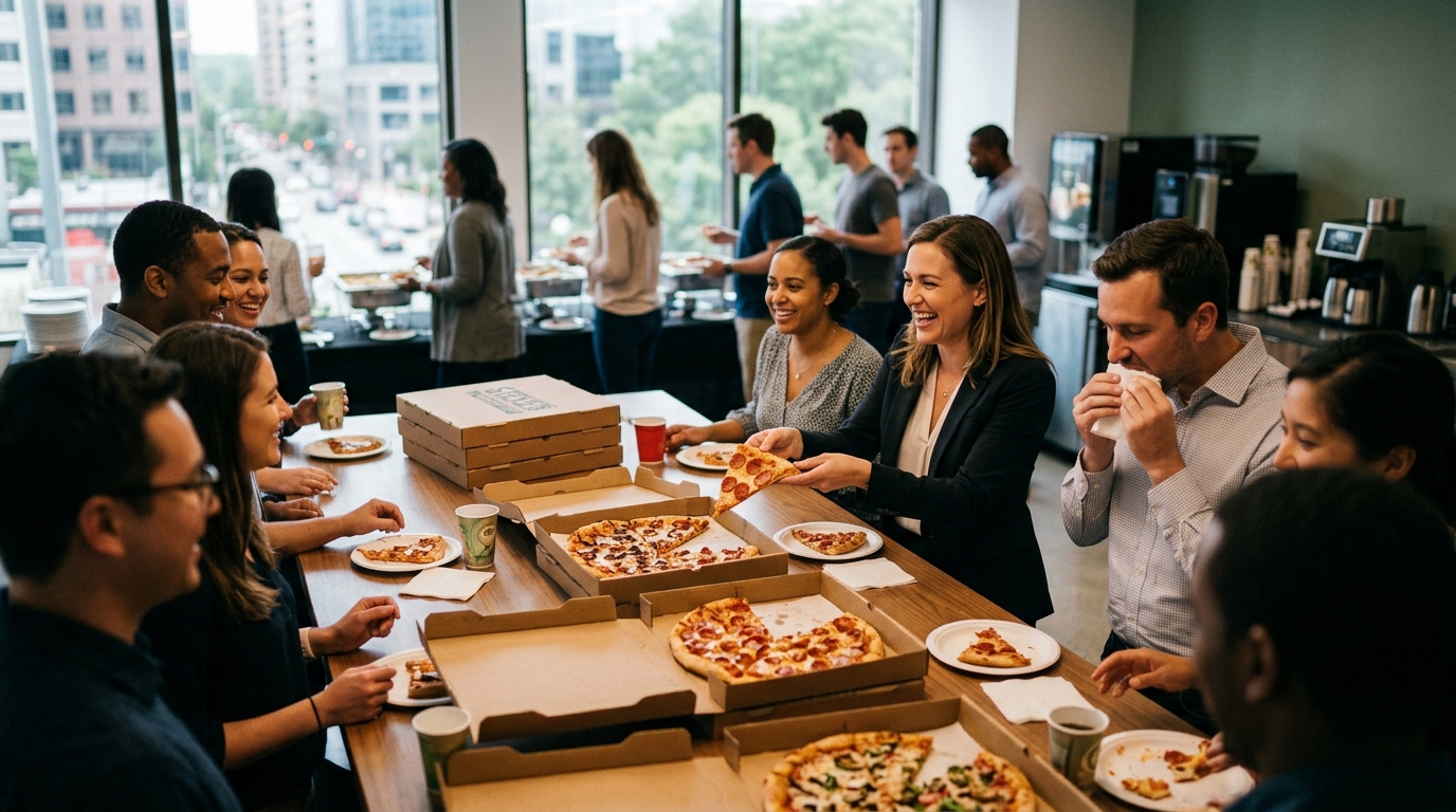 Pizza Delivery for Large Office Events in Falmouth