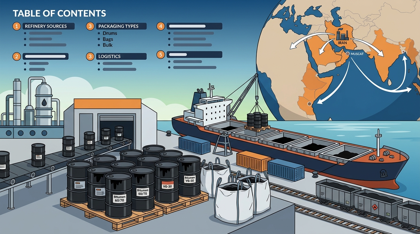 Bitumen 60/70 and VG-30 Supplier from Iran: 2026 Export Guide