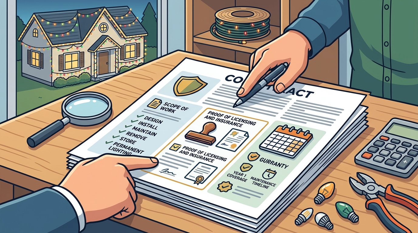 Homeowner Guide to Verifying Holiday Lighting Service Contracts