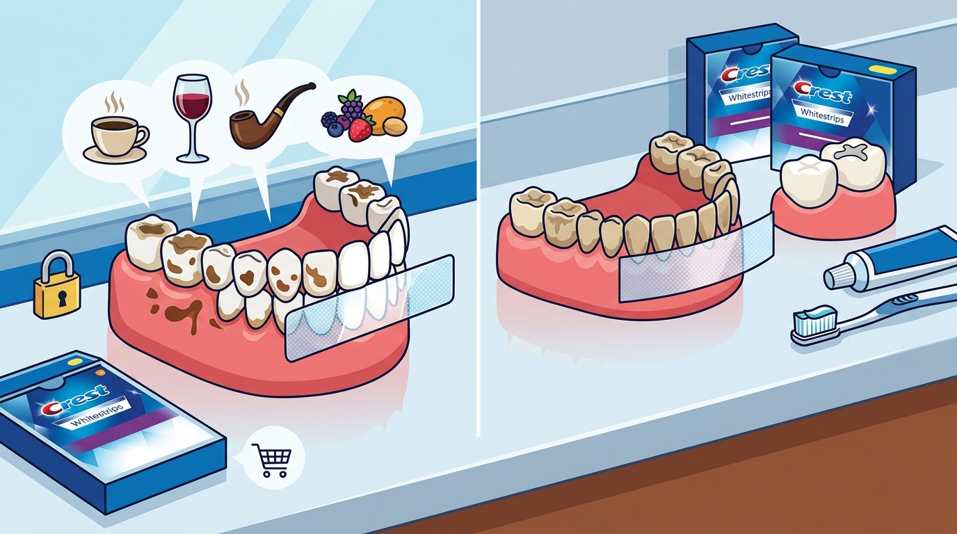 What Types of Tooth Stains Can Whitening Strips Remove?