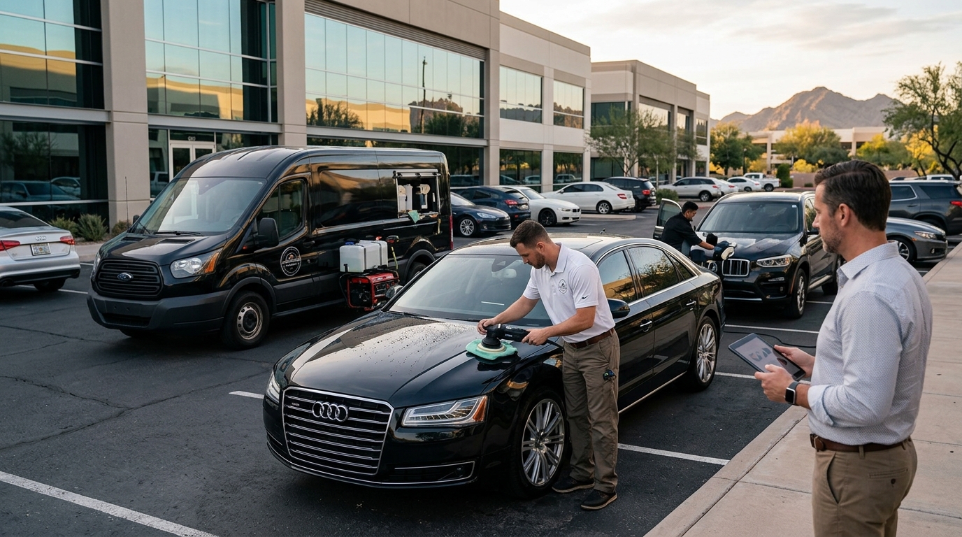 Mobile Detailing in Scottsdale: A Guide for Office Parking Lots