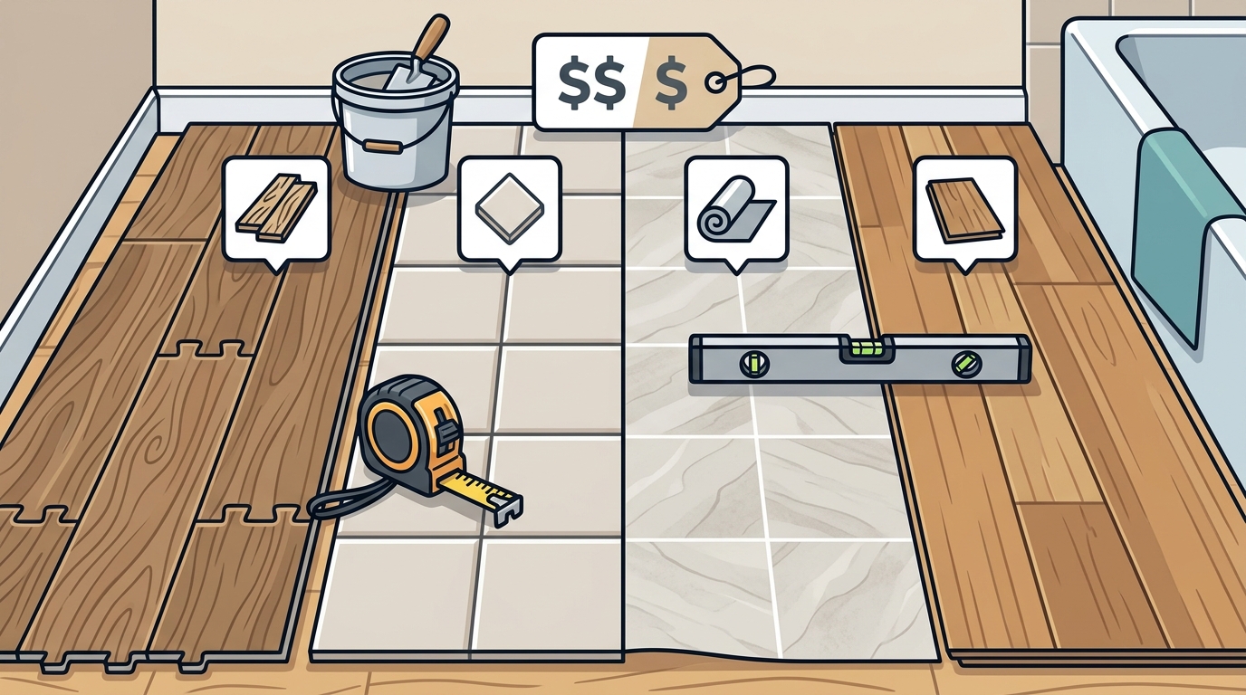 Most Affordable Bathroom Flooring Options for 2026
