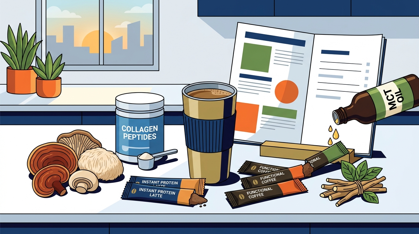 Instant Coffee Bundles with Collagen, Adaptogens, and MCT Oil