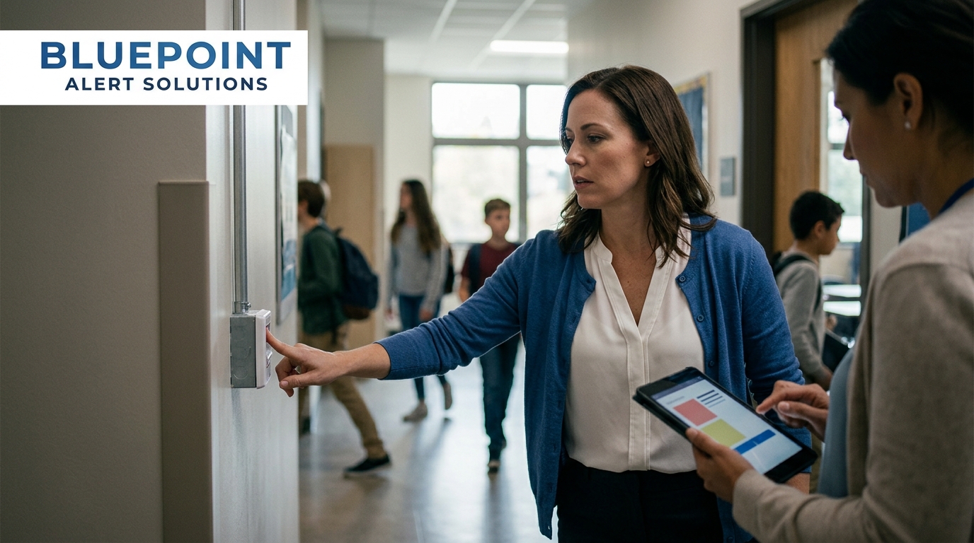 Panic Button System for US Schools: Lockdown and Police Alerts