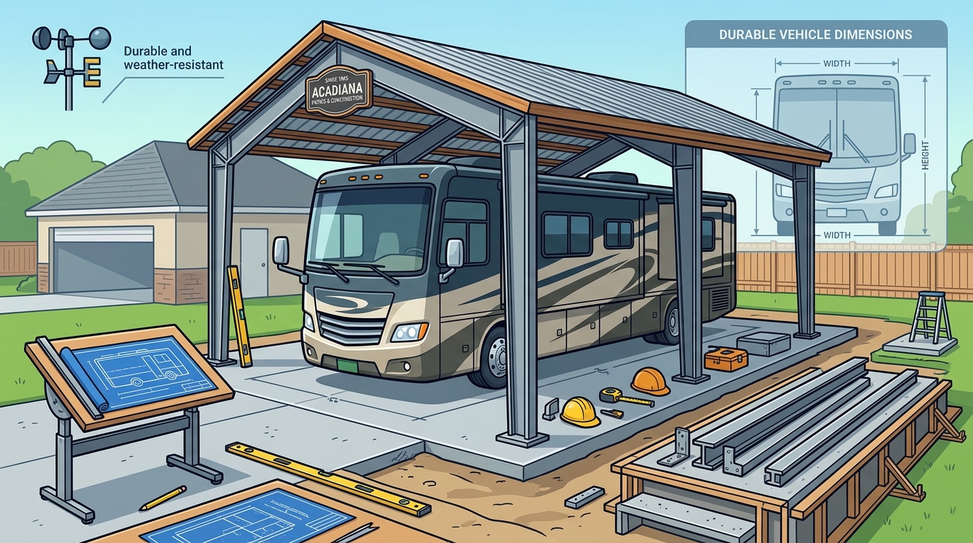 Custom RV Shelters in Acadiana: The 2026 Builder Guide