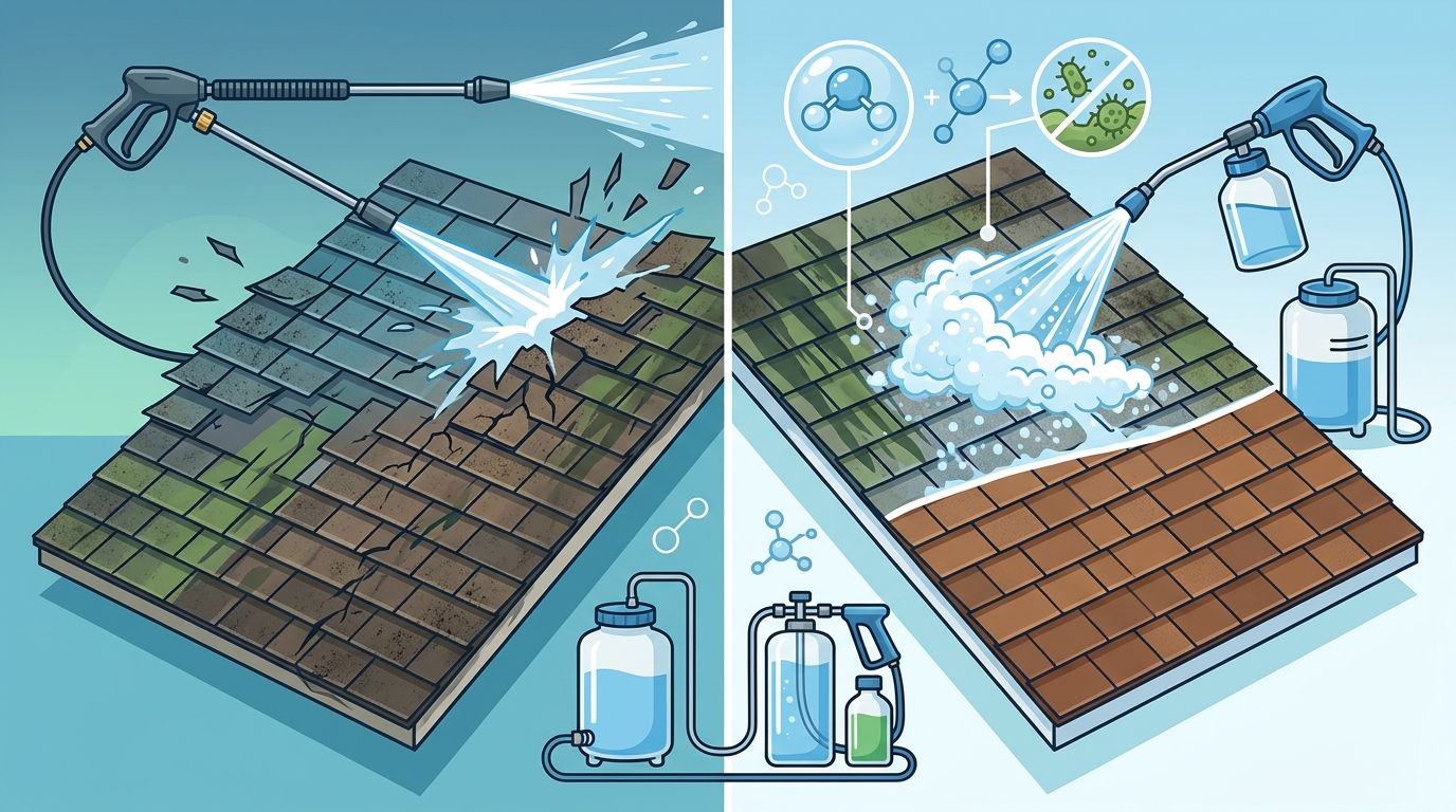 Soft Washing vs. High-Pressure: The Ultimate Guide to Delicate