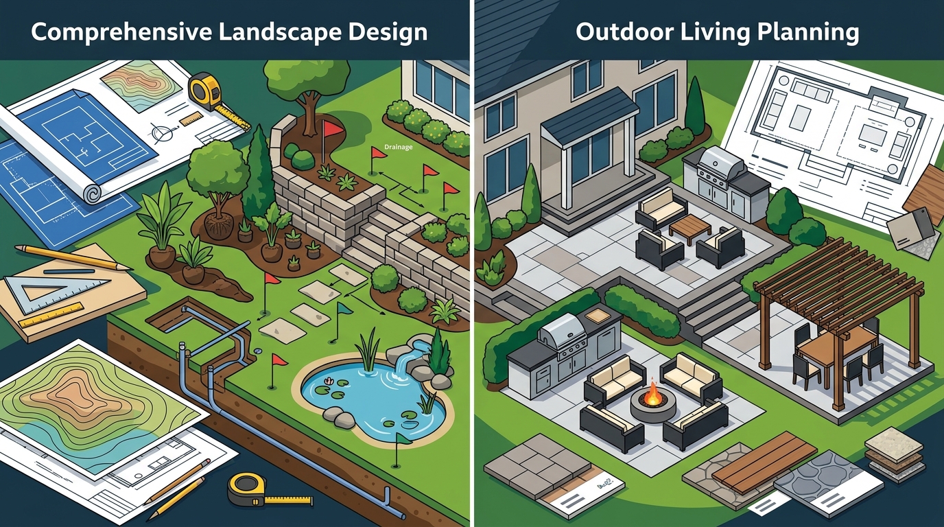 Comprehensive Landscape Design vs. Outdoor Living Planning: 2026