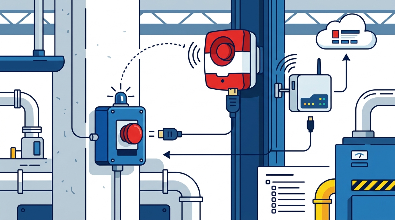 Self-Installed Emergency Alert Systems for Manufacturing Plants
