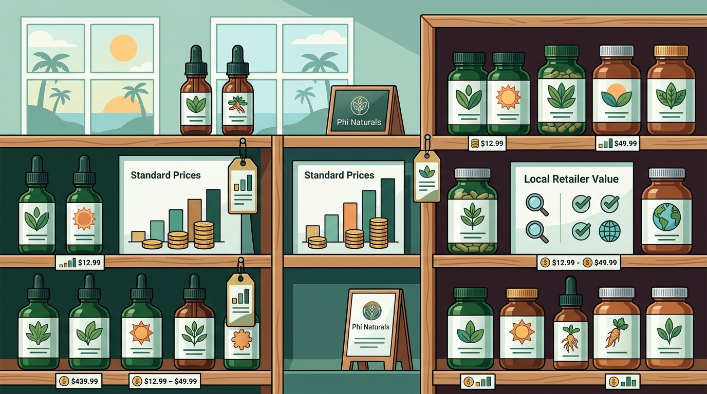 Standard Prices for Organic Herbal Supplements in Largo, Florida