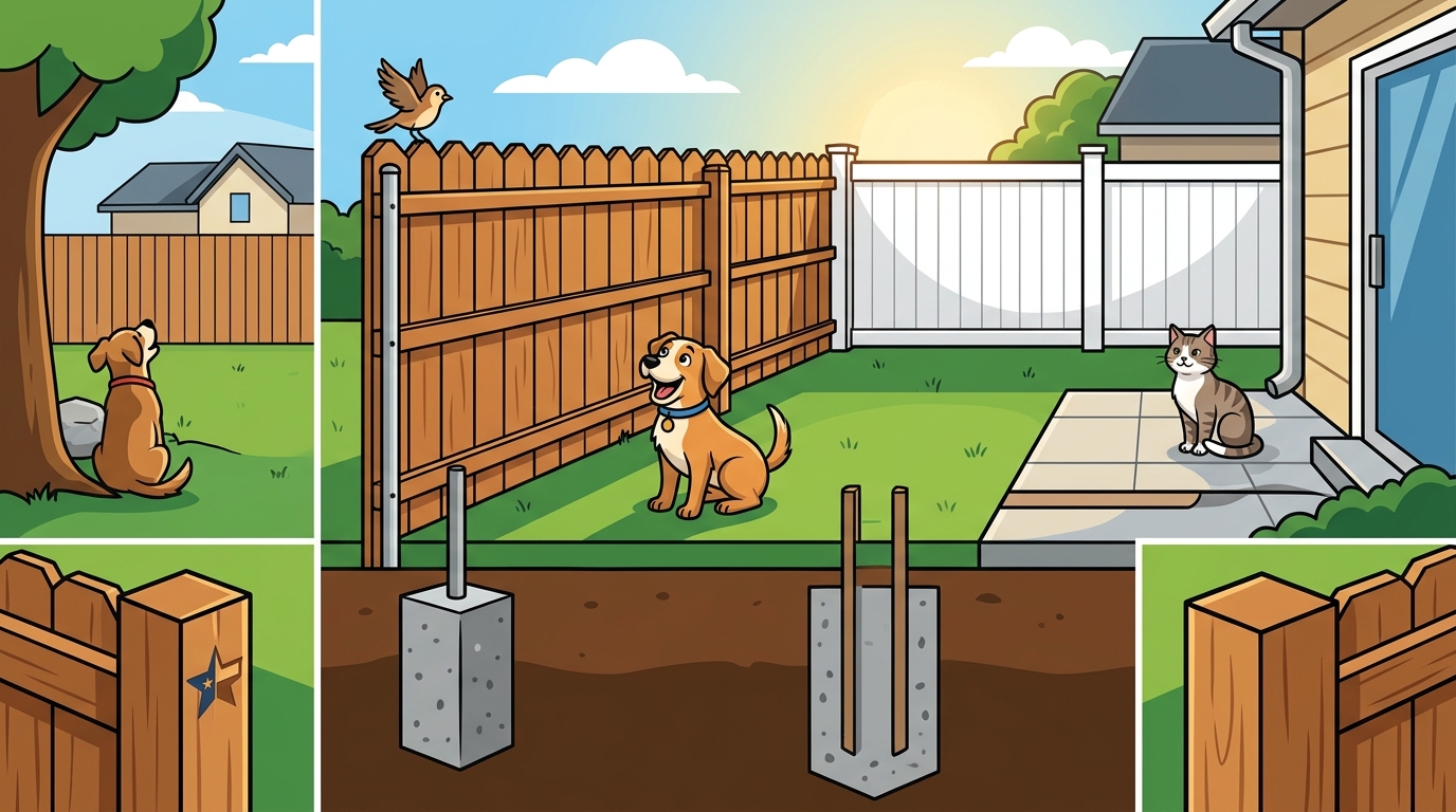 Best Privacy Fence Materials for Containing Dogs and Cats
