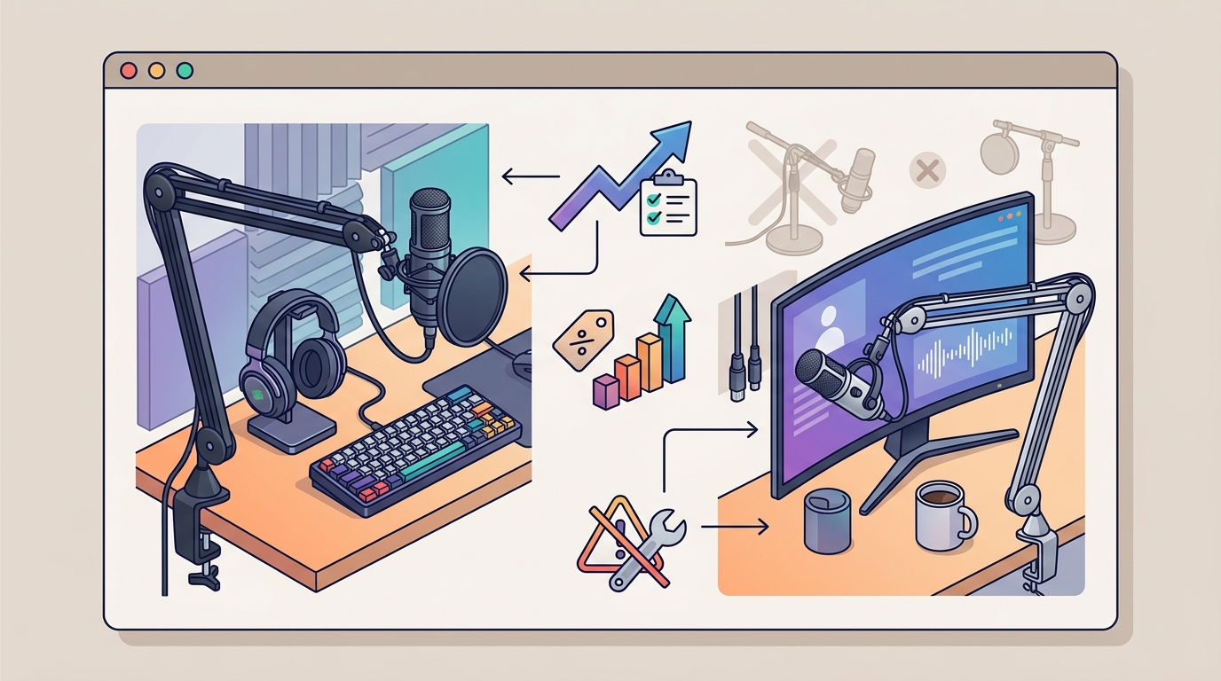 Where to Find Streaming Microphones with Boom Arm Desk Mounts