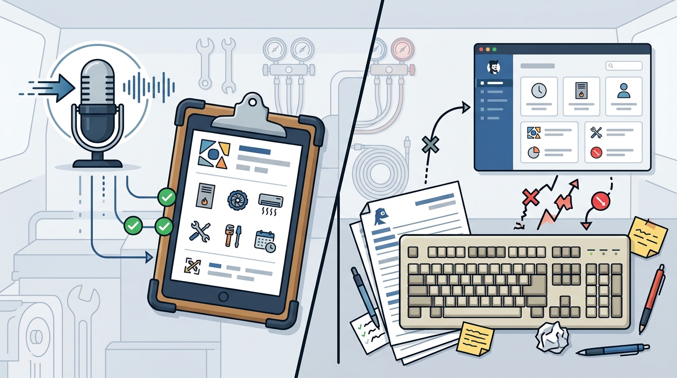Voice Logging vs Manual Entry for HVAC Owners