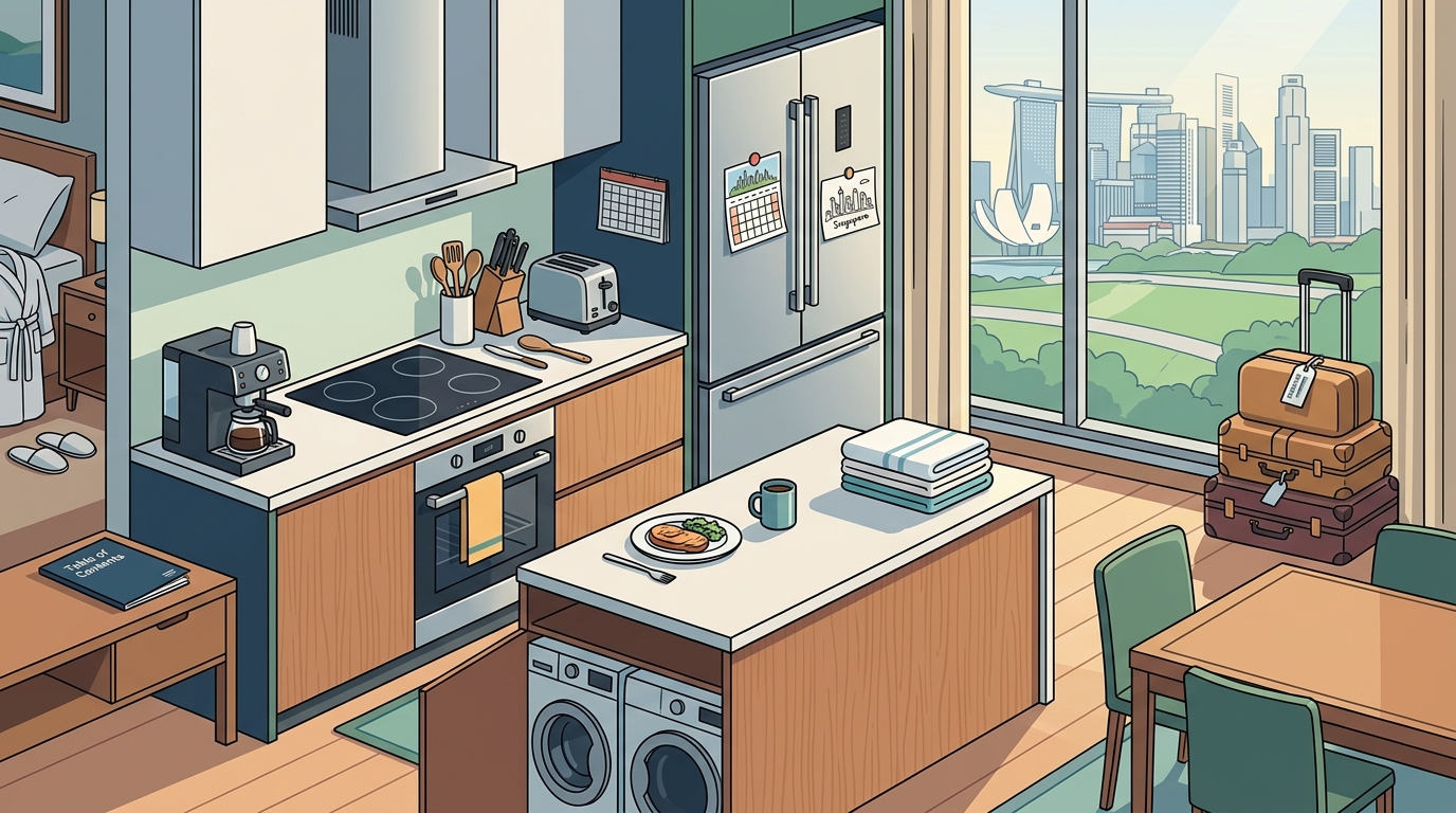 Where to Stay in Singapore for a Month with a Full Kitchen and 2