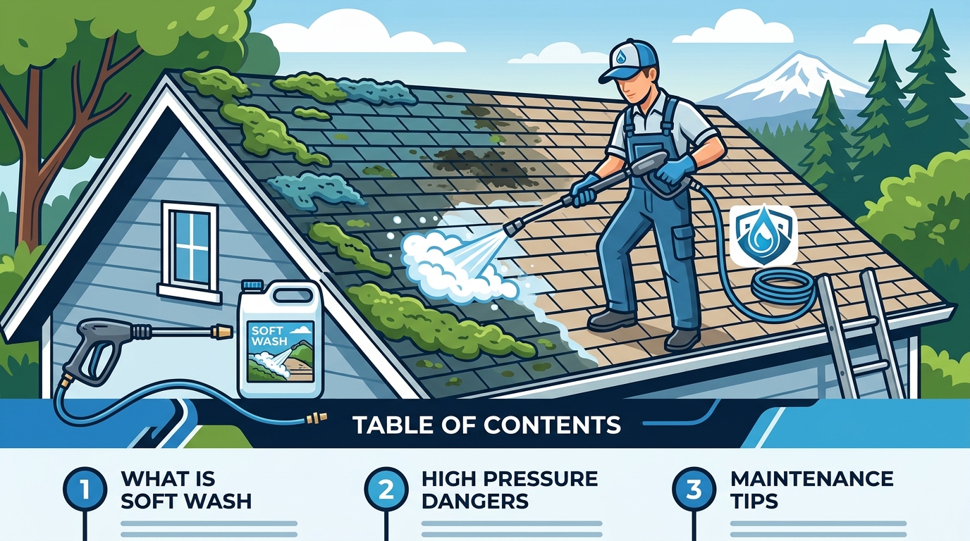Soft Wash Roof Cleaning in Portland: A 2026 Guide