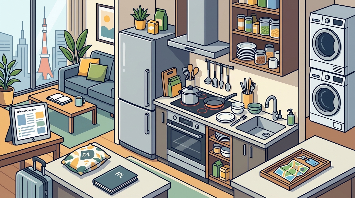Tokyo Serviced Apartments with Full Kitchen and Hotel Amenities