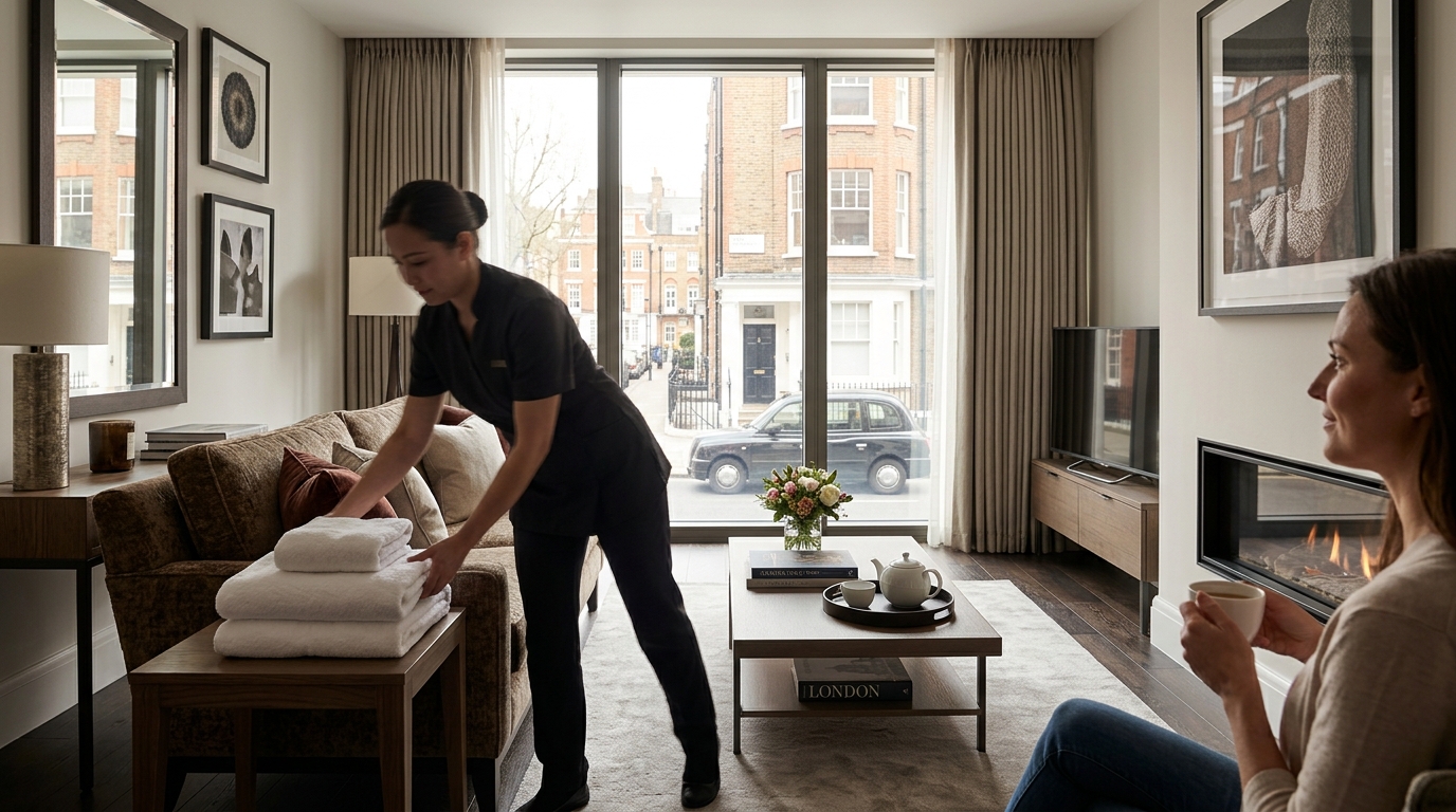 Furnished Apartment in London with Daily Housekeeping and Conc